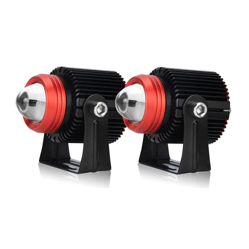OPP ULITE أضواء ضباب LED للدراجات النارية OPP ULITE 3000K أصفر كهرماني 6500K أبيض ضوء قيادة 24W 3000LM IP65 شعاع عالي ومنخفض لتجنب إبهار السائق ضوء النقطة DRL لسيارة جيب SUV شاحنة ATV (ضباب مصغر-24W-M) - Image 1